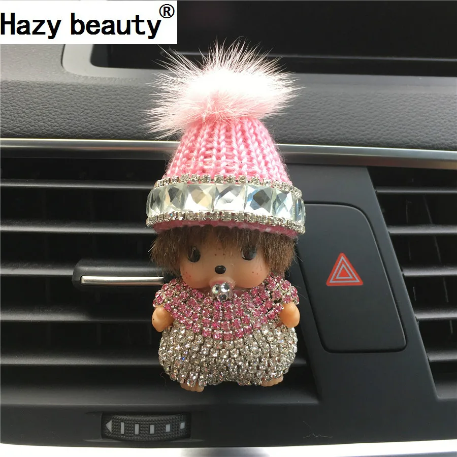 Hazy beauty accessories for the new perfume ornaments Kiki car perfume mink wool hat in the
