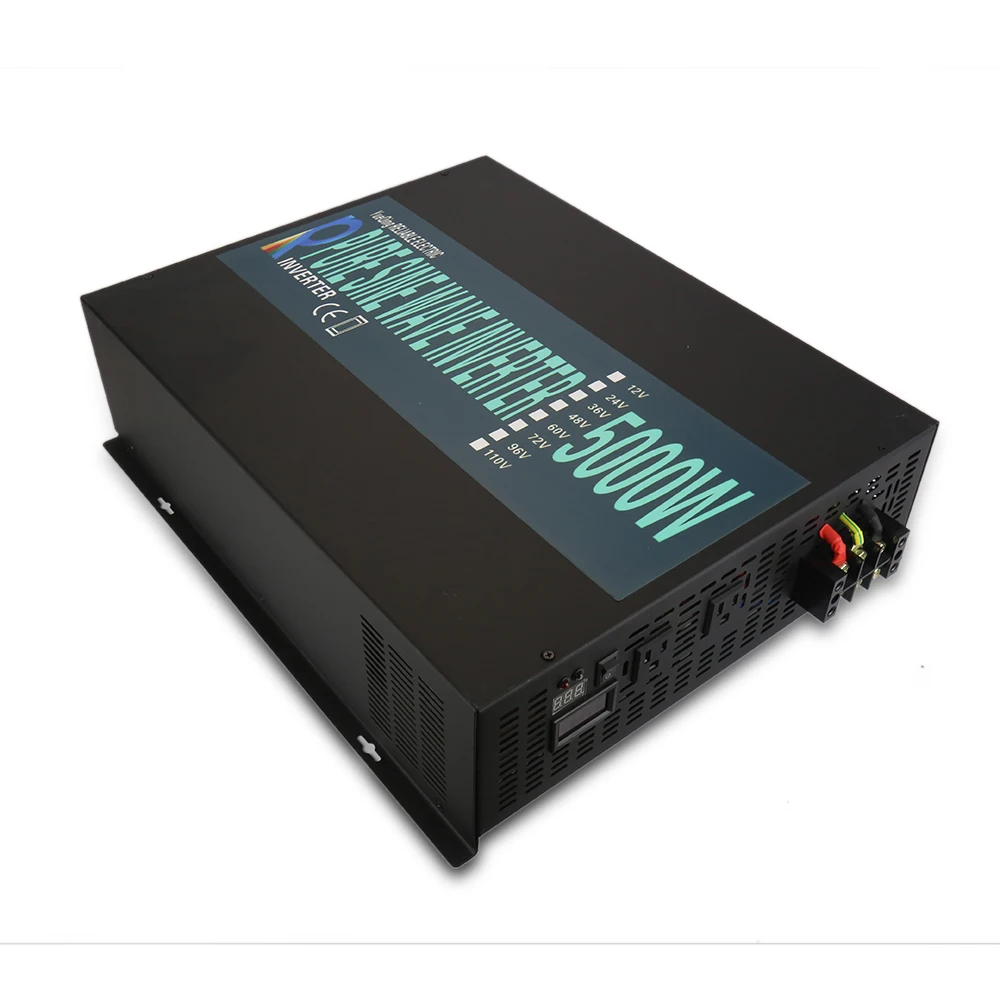 

Peak Full Power 5000w Pure Sine Wave Solar Power Inverter Dc 12v 24v 48v To Ac 120v Converter Solar power inverter with Dual
