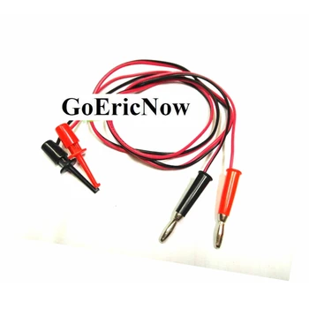 

50 pcs 1m Multimeter Dual Test Hook Clip to Male Banana Plug Cable Connector