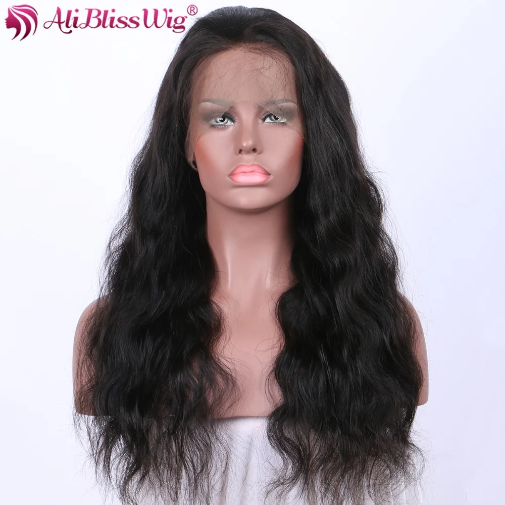 AliBlissWig Body Wave 360 Lace Frontal Wigs For Black Women 150 Density Baby Hair Natural Color Brazilian Remy 100% Human Hair (5)