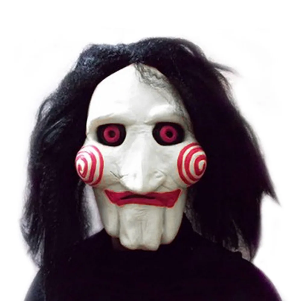 Фильм пилы бензопилы резня головоломки кукольные маски латекс жуткий подарок на Хэллоуин Полная Маска страшный реквизит унисекс партии Косплей Поставки