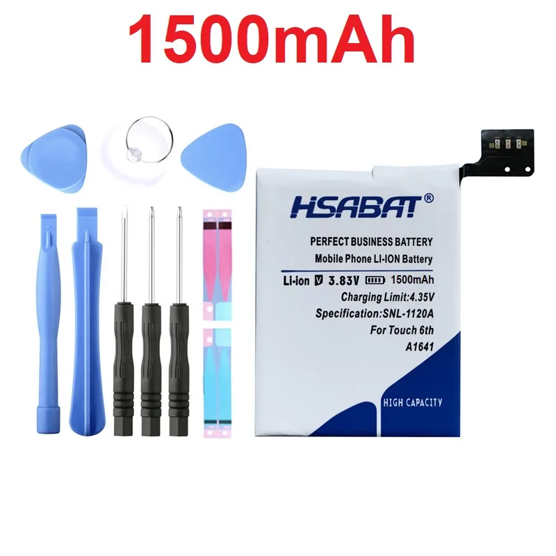 

HSABAT 1500mAh A1641 Replacement Li-Polymer Battery For Ipod touch 6th Generation 6 6g