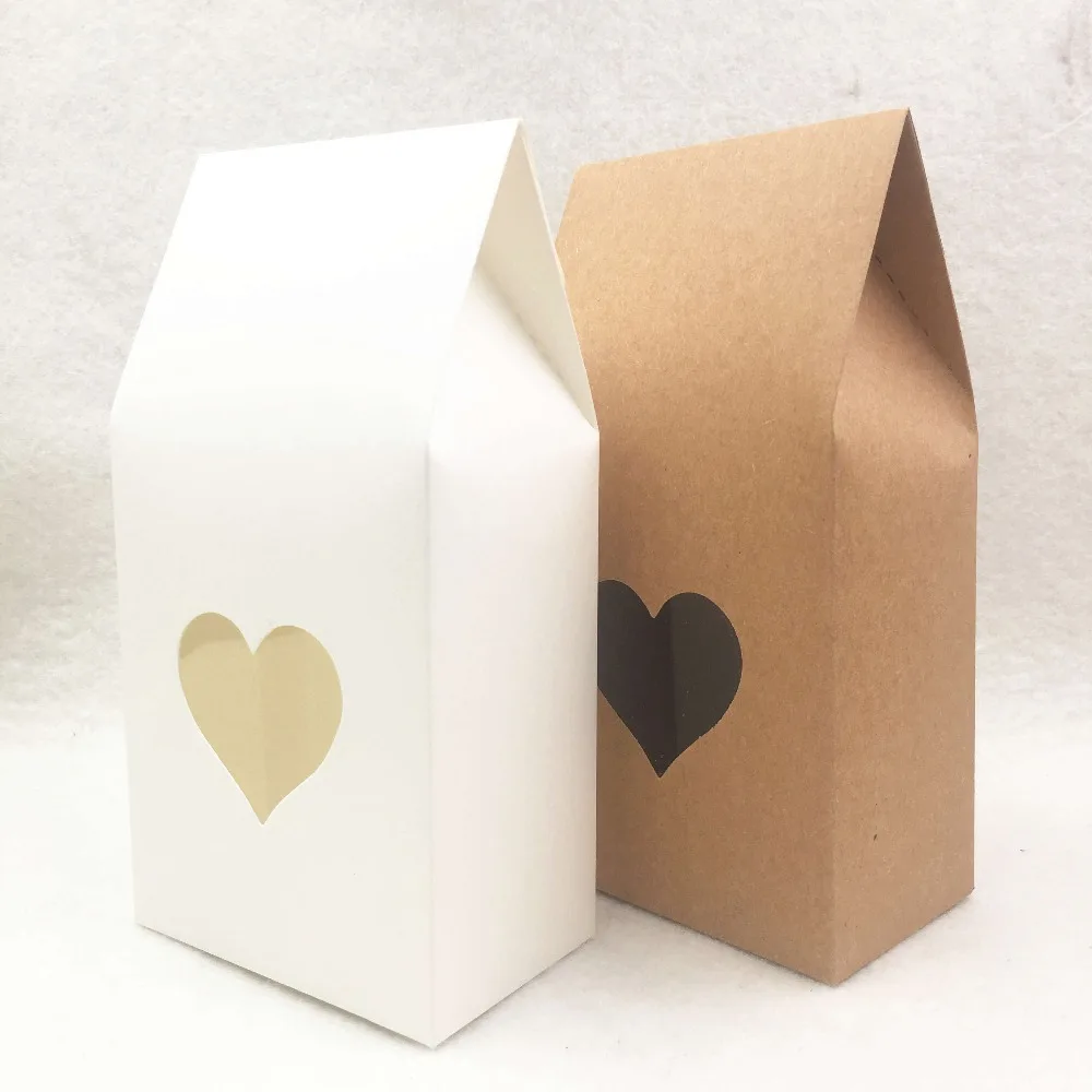 50 шт коричневые/белые бумажные пакеты для конфет ручной работы бумажные коричневые подарочные коробки для свадьбы/подарка/ювелирных изделий/упаковки пищевых продуктов