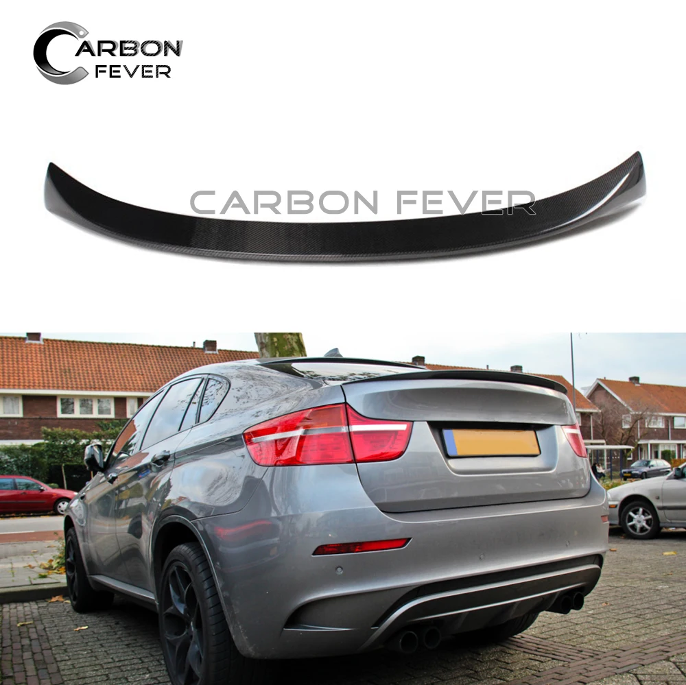 MP Style Carbon Fiber Rear Spoiler Wing For BMW X6 E71 5 door SUV Trunk