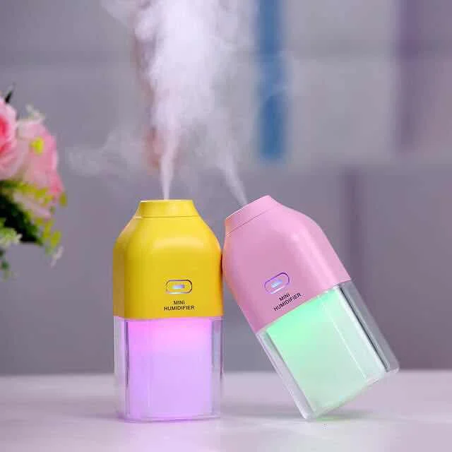 

Rechargeable Battery Operated Air Humidifier Ultrasonic Cool-Mist Colorful LED Light USB Mist Maker Aroma Humidificador130ml