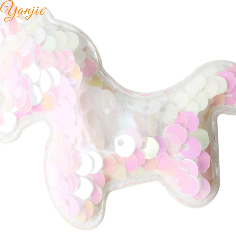 30 шт./лот 2 5 ''мягкий блестками Рог единорога для девочек 2021 Unicorn Hair лук заколки