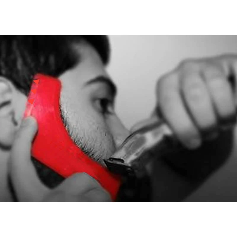 

8 in 1 Beard Shaping &Styling Tool with Inbuilt Comb for Perfect Line up &Edging Men's Facial Hair Style Stencil Beard Comb