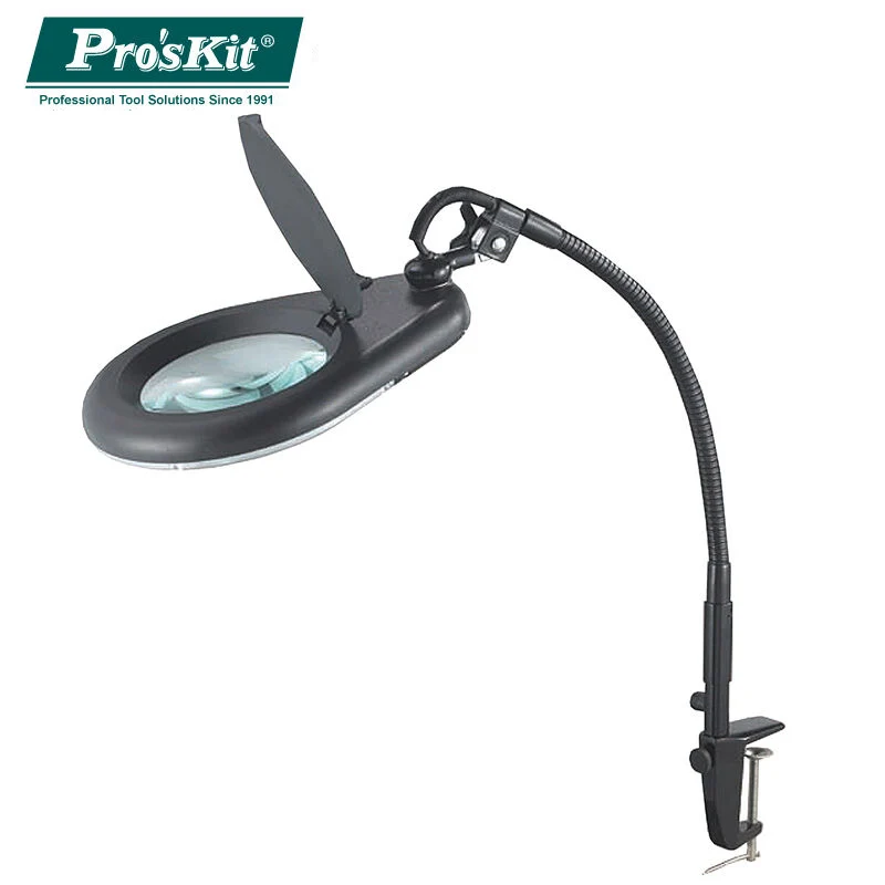 Pro'skit MA 1225CF black magnifying lamp 2.25X clip on magnifier lamp