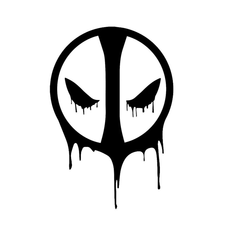 1513cm Horrible Death Faces The Shadow of Death Deadpool Funny Car Sticker for Rv Truck Window Car Cover Vinyl Decal Black (1)