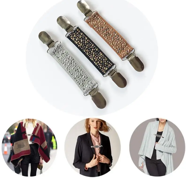 

1pcs Women Cardigan Sweater Blouse Pin Shawl Brooch Clips Shirt Collar Retro Duck Clip Winter Scarf Clasps Charm Accessories