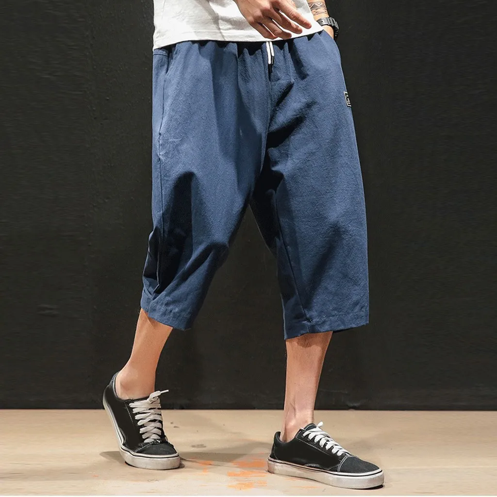 Men Pants Summer New Style Pure Colour Cotton Hemp Pants Comfortable Trouser Pants Men pantalon homme pantalones hombre L0701