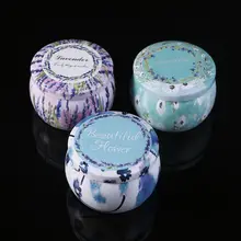 1 шт. Ретро круглая жестяная коробка для чая, конфет, ювелирная монета, банка для хранения, контейнер для макияжа, чехол, подсвечник для свадьбы-Случайная