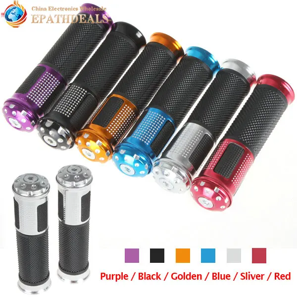 

Universal Rubber Motorcycle Handlebar Grips Motorbike ATV Porous Carved Anti Slip Handle Hand Bar Ends for Modifying