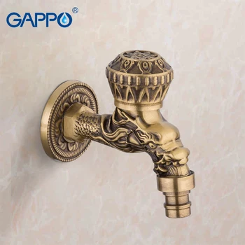 

GAPPO Basin Faucets Antique Brass wall mounted Bathroom Washing Machine basin Faucet Long Garden Tap Fast Opening Faucet