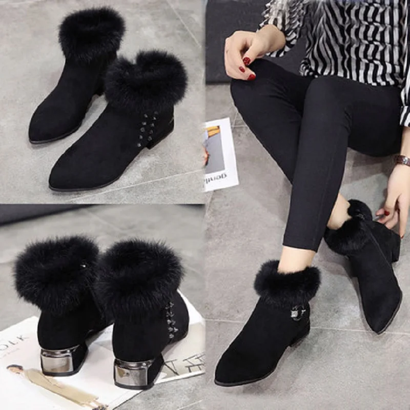 

British wind Martin boots women's shoes autumn 2018 new wild boots women's boots thick with winter women's cotton shoes