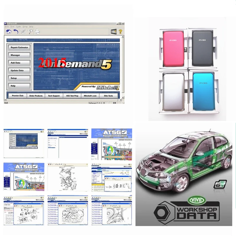 Newnest mitchell ondemand5 Ремонт Автомобиля software2015 atsg яркая мастерская 3в1 с 500 Гб жесткий диск mitchell диагностические инструменты