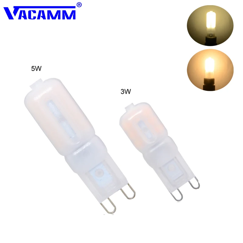 

Vacamm G9 Dimmable 3W 5W LED Bulb Spotlight For Crystal Chandelier 110V/220V 360 Degree DIY Mini Lights Replace Halogen