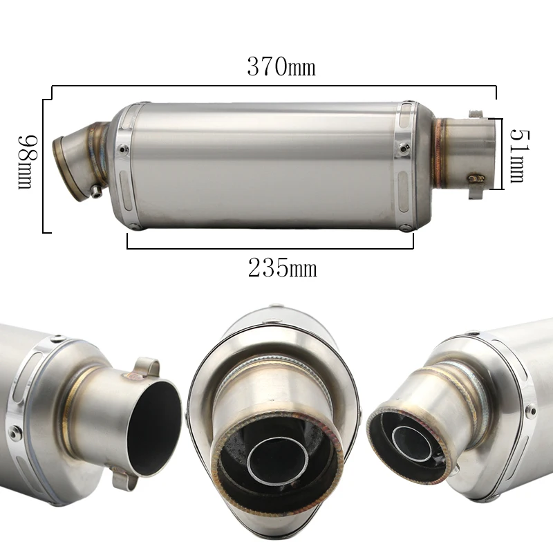 ZSDTRP 51 мм мотоцикл Akrapovic Yoshimura глушитель трубы со съемным дБ убийца Мотокросс ATV Грязь велосипед ямы R1 R3 R6