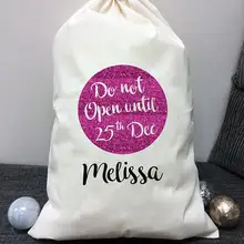 Пользовательские Keepsake Саке Рождество Санта мешки для хранения детей холст Подарочная сумка для игрушек Новогодний День рождения хлопок drawstring упаковка для хранения