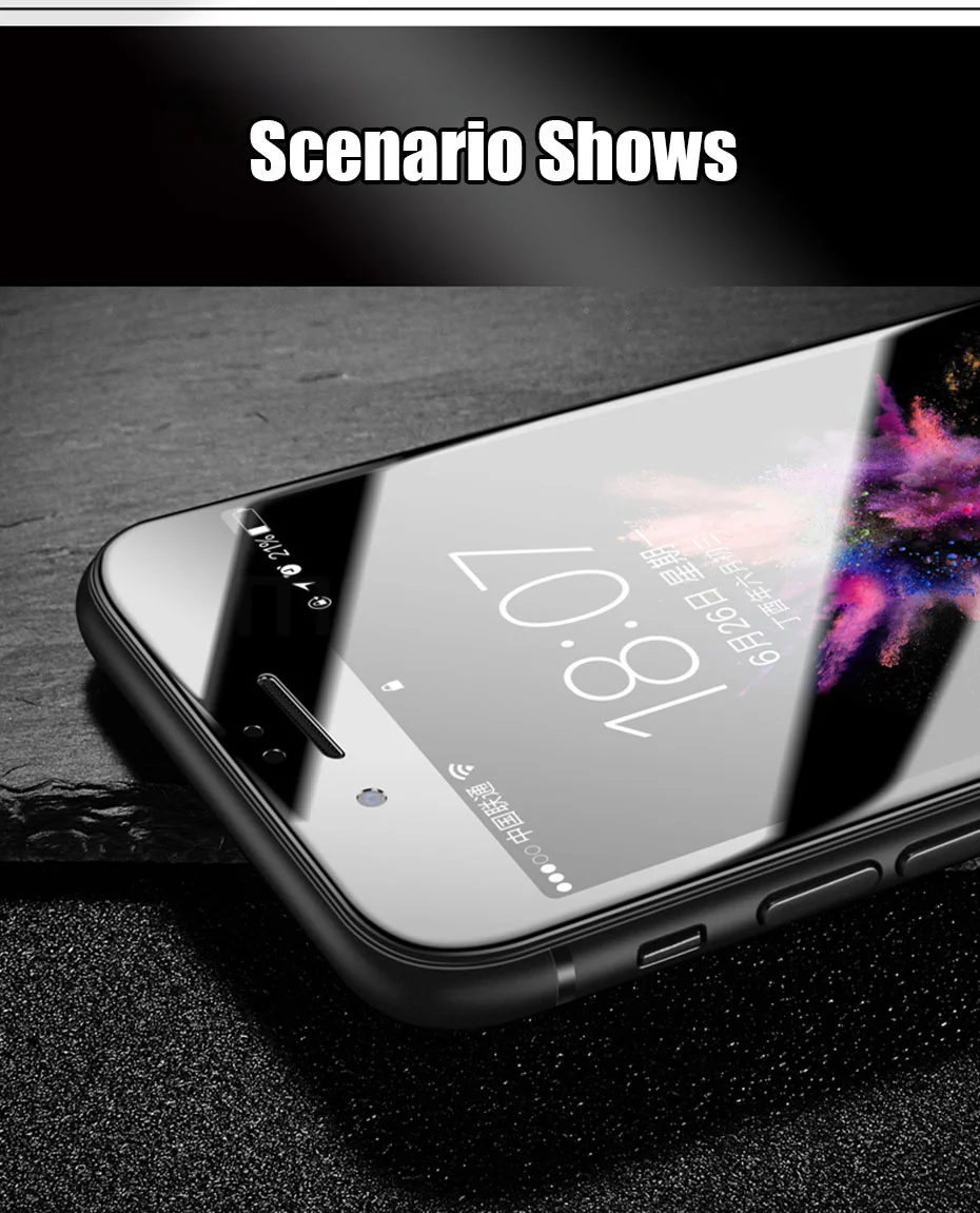 MOUSEMI For iPhone 7 6 Glass 3D Full Coverage Soft Edge Side Protective Glass For iPhone 6s 8 7 Plus X Tempered Glass on Screen (8)