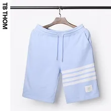 ТБ солнцезащитные очки THOM цвет небесно-синий повседневные шорты для мужчин женщин окрашенная летний спортивный Шорты мужской моды Хлопковые укороченные штаны для мужчин