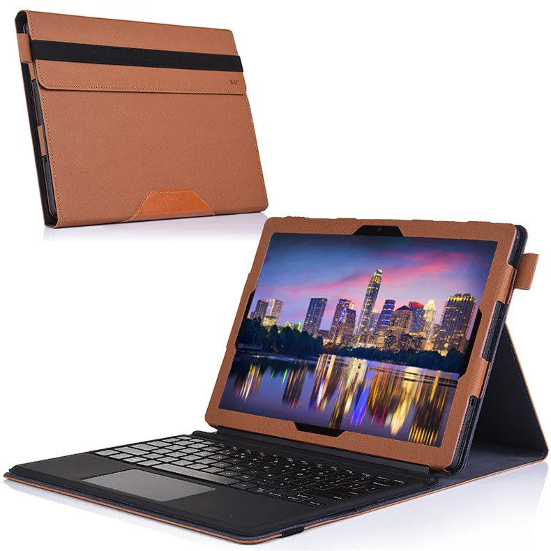 Для 12," Dell Latitude 5285 чехол 2 в 1 защита для клавиатуры планшета роскошный чехол-подставка из искусственной кожи для Dell Latitude 5285 12,3 - Цвет: Brown