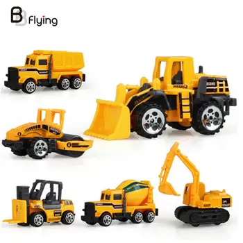 

6Pcs Mini Simulation Engineering Car Set Truck Model Kids Learning Visual Toys