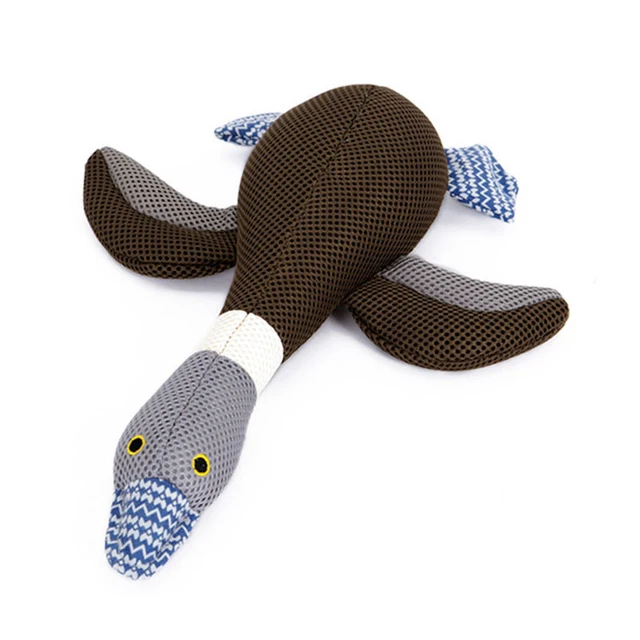Mesh cloth Petshy игрушка для жевания собак в форме милой утки устойчивая к укусам Кошка Собака звук пищат игрушки для внутреннего и наружного интерактивные питомцы - Цвет: Mesh cloth