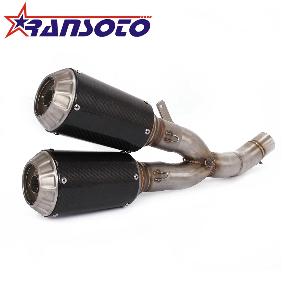 

RANSOTO Motorcycle Exhaust full stystem middle pipe with Muffler Slip On for DUCATI SCRAMBLER