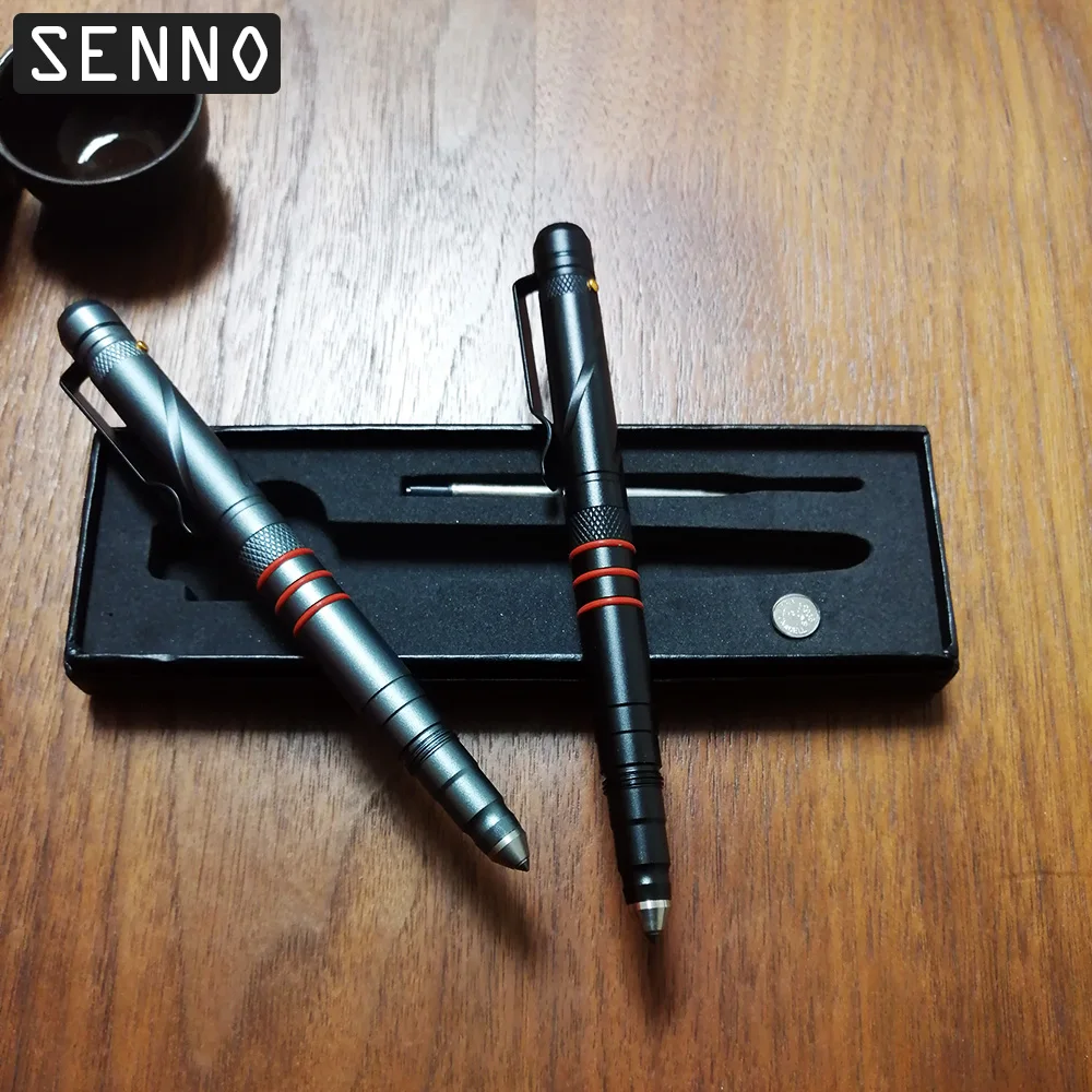 

Personal Tactical Pen LED Flashlight Self Defense Pen Security Protection Defense Aluminum Alloy illumination Ballpoint Pen