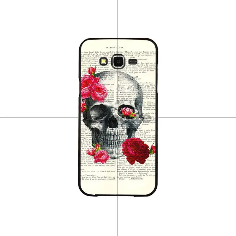 Dark fairy art human skull book page newly pattern