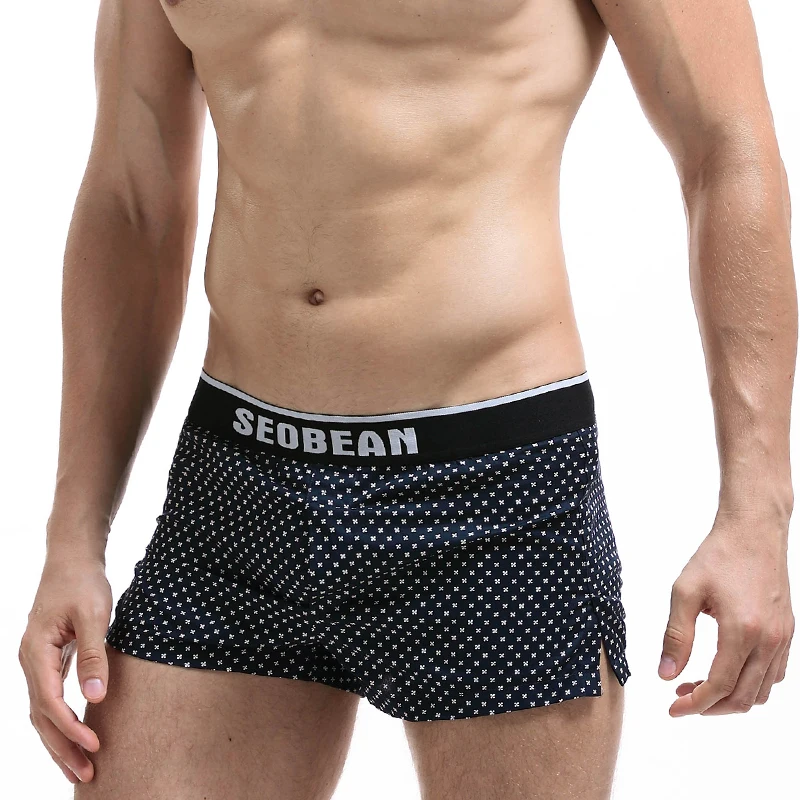 New seobean men's shorts 100% cotton loose plus size panties derlook trousers pajama shorts