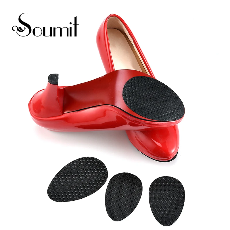 Soumit 2 Pairs Anti Slip Sole Shoes Protector Pads Rubber Self Adhesive Grip Stickers Out Soles