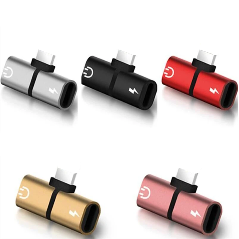 

10pcs 2 in 1 Audio Adapter for iPhone X 7 8Plus Jack to Earphone Cable Splitter 2 in 1 Charging Adapte