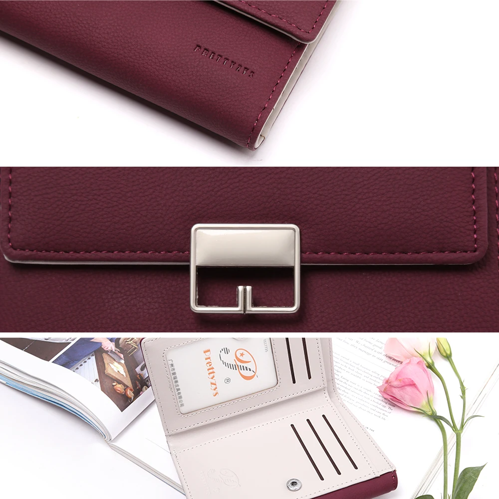 Fashion Women's Wallet Leather Female Coin Purse Short Ladies Change Purse Card Holders Luxury Brand Women Hasp Purse Money