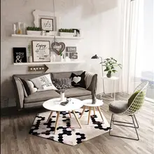 Американский стиль теплые Прошитые прикроватные ковры кожи животных лоскутное области для гостиная украшения офисные коврики