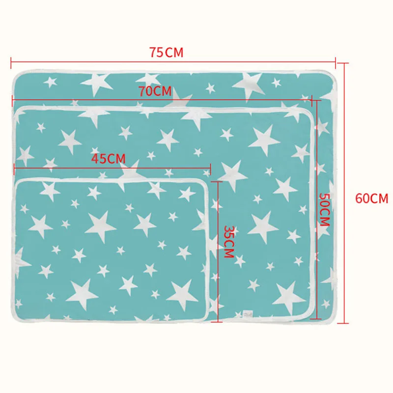 Размер 60X75 см 50X70 см детский пеленальный коврик портативный складной моющийся Водонепроницаемый Матрас детские игровые коврики Многоразовые пеленки