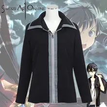 Espada de Arte En Línea Kirito Kazuto Kirigaya Cosplay de Halloween Anime Espada de Arte En Línea Chaqueta hoodies coat de los hombres