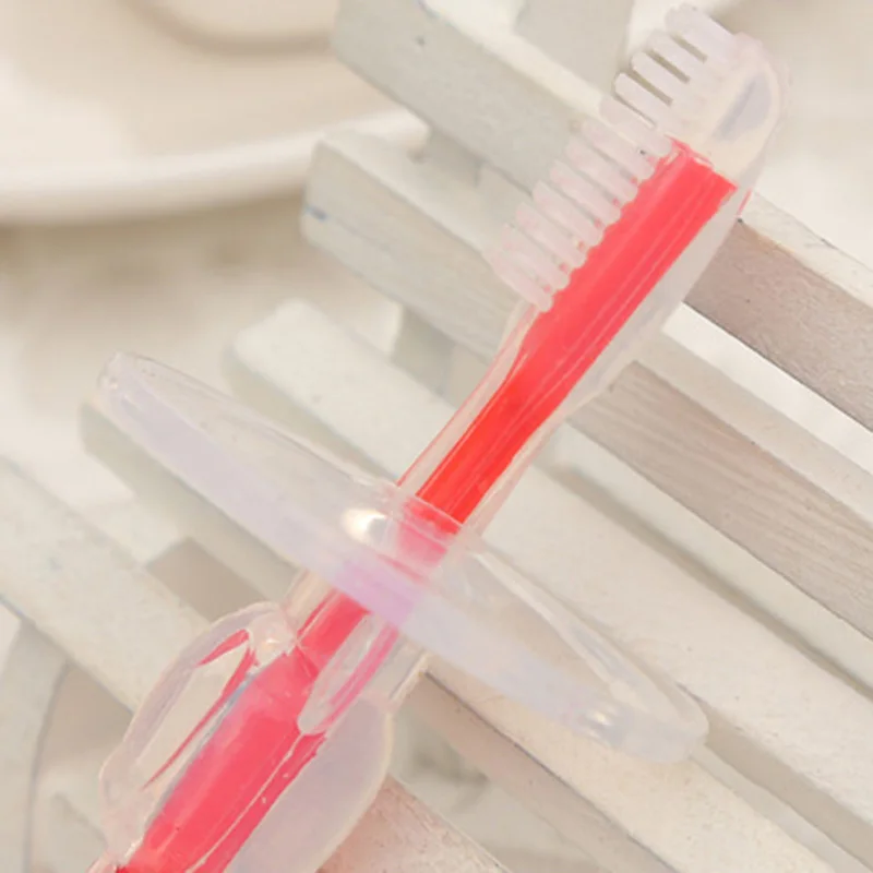 1 PC Kids Baby Teether Training Teeth Soft Toothbrush For Children Baby Food Grade Silicone Toothbrush Infant Newborn Brush Tool