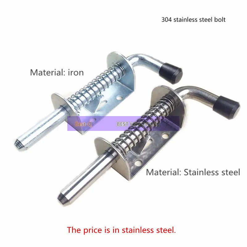 

304 stainless steel bolt distribution cupboard door spring iron bolt carriage door latch lock accessories