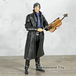 Poseable Arms 221B детектив Шерлок Холмс Бенедикт Cumberbatch с телефоном скрипки череп 14 см фигурку фигурка игрушечные лошадки