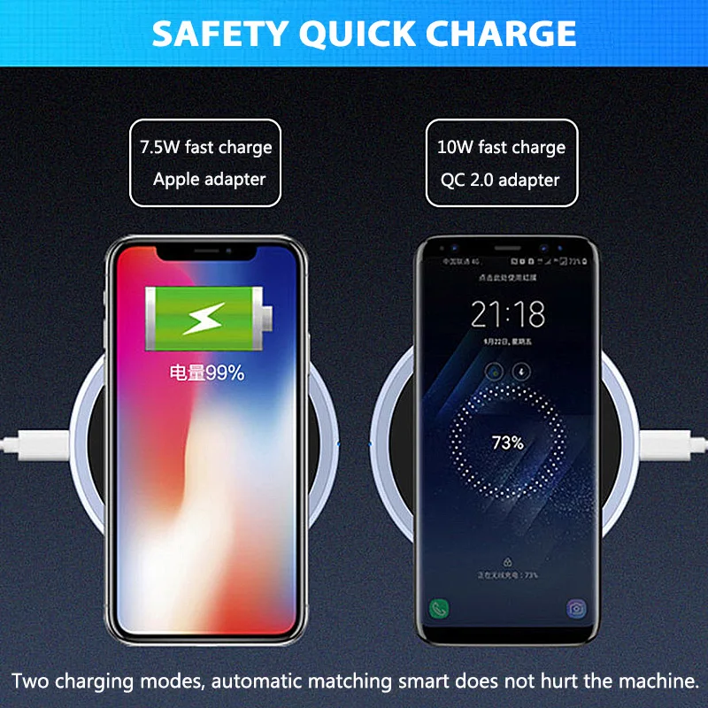 KOC3499_2_Qi Wireless Charger for iPhone X8 Fast Wireless Charging pad for Samsung S9S9+ S8 Note 9 9+ 8 Zinc Alloy Wireless Charger