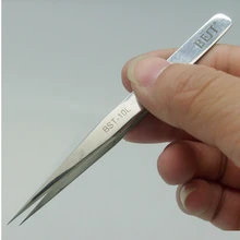 Антистатический пинцет BEST-BST-10L из нержавеющей стали Электрический пинцет для бровей