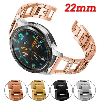 

Luxury Stainless Steel Watch Band Strap For HUAWEI WATCH GT 46mm Vigor Fashion Style Replacement Rhinestone Bracelet Watchband