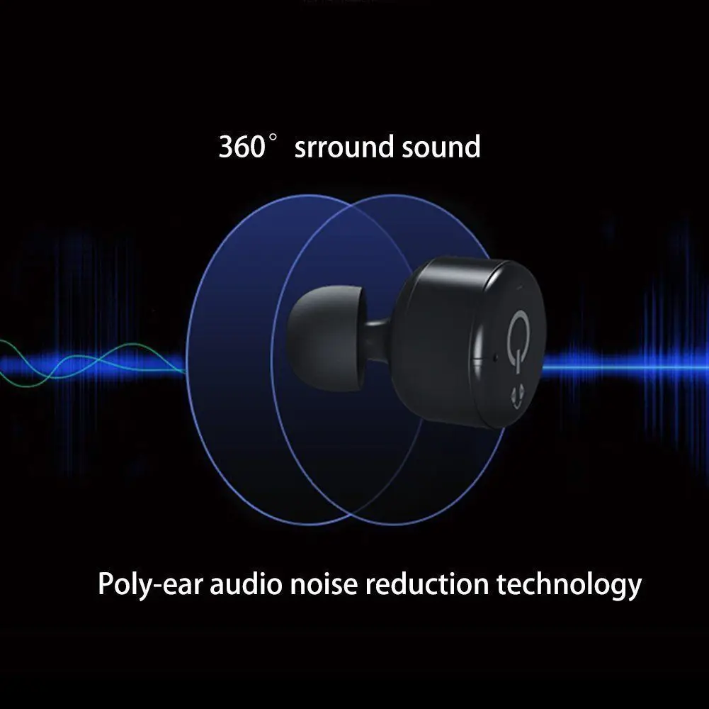 Беспроводные мини наушники X2T с шумоподавлением bluetooth гарнитура блоком питания