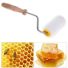 Ролик Тип устройство для сбора прополиса пробоотборник мед экстрактор пчеловодства инструменты с деревянной ручкой E5M1