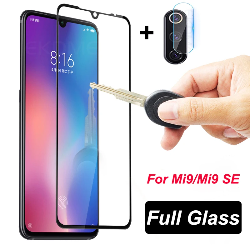 Полное Защитное стекло для Xiaomi mi 9 mi 9 SE CC9 A3 Lite, Защитное стекло для экрана Red mi Note 8 Pro 8T 8 8A, закаленное стекло+ стекло для камеры