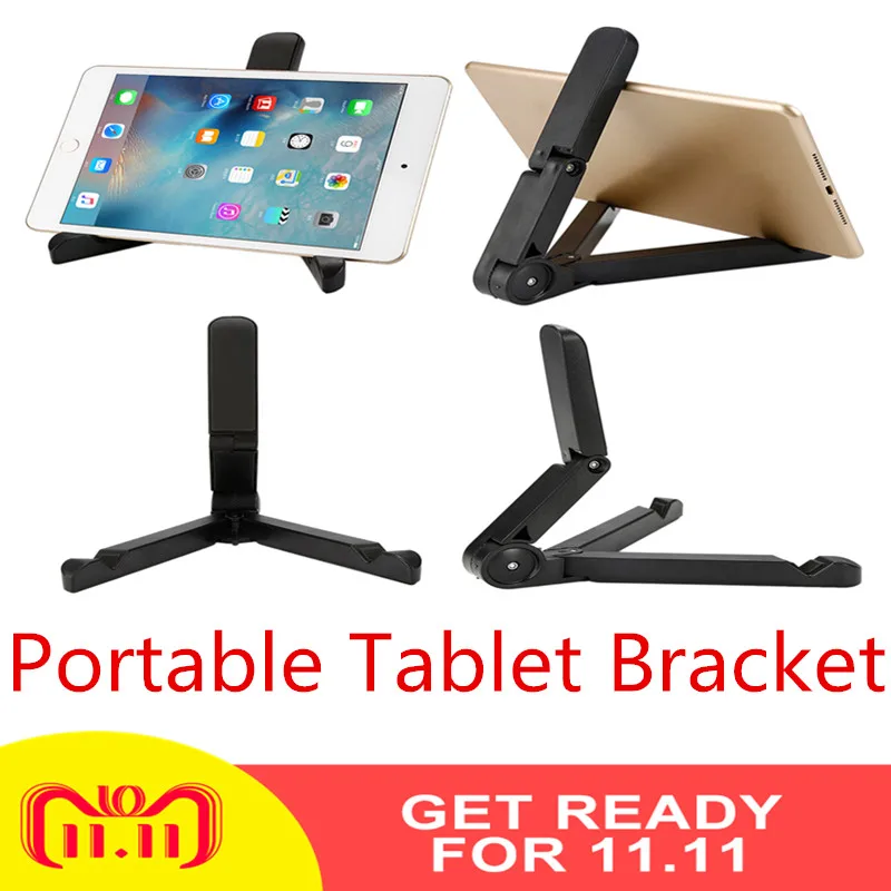 

Whole Sale 1PC Folding Universal Tablet Bracket Stand Holder Lazy Pad Support for IPad 2/3/4 IPad Air 1/2 IPad Mini Samsung