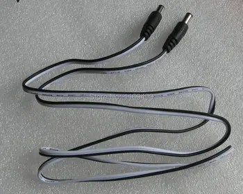 

10pcs / psck Double-ended Straight DC 5.5x2.1mm / 5.5*2.1 male power connector cord extension cable 100cm , Free shipping