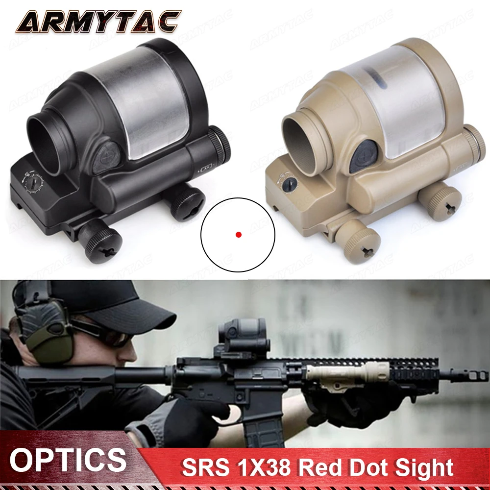 

Red Dot Tactical Hunting Sight Scope SRS Reflex 1x38 Iron Optics Riflescope For Airgun